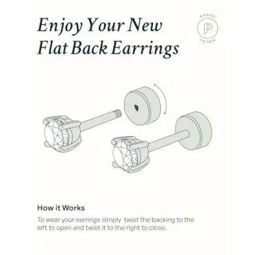 Stylish Rhodium Plated CZ Flat Back Earrings for Women