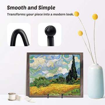 Mocoosy 2 Pack 4 Inch Plate Stands for Display - Black Iron Easel Plate Holder Display Stands Metal Frame Holder Stands for Pictures, Photo, Decorative Plate Dish and Tabletop Art