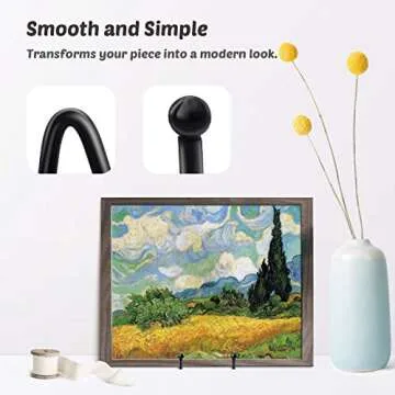 Mocoosy 2 Pack 4 Inch Plate Stands for Display - Black Iron Easel Plate Holder Display Stands Metal Frame Holder Stands for Pictures, Photo, Decorative Plate Dish and Tabletop Art