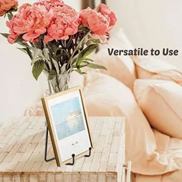 Mocoosy 2 Pack 4 Inch Plate Stands for Display - Black Iron Easel Plate Holder Display Stands Metal Frame Holder Stands for Pictures, Photo, Decorative Plate Dish and Tabletop Art