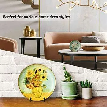 Mocoosy 2 Pack 4 Inch Plate Stands for Display - Black Iron Easel Plate Holder Display Stands Metal Frame Holder Stands for Pictures, Photo, Decorative Plate Dish and Tabletop Art