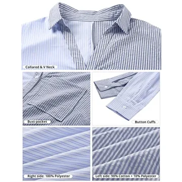 Stylish GRAPENT Women's Casual Button Down Shirt