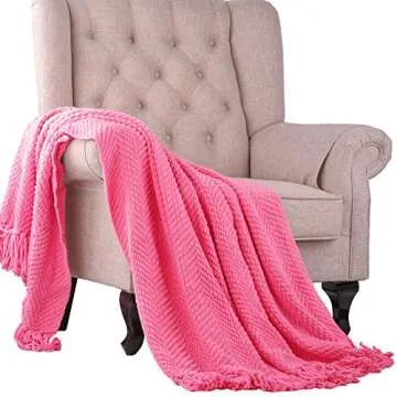 Cozy Home Soft Things Pink Throw Blanket 50'' x 60''