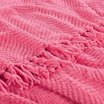 Cozy Home Soft Things Pink Throw Blanket 50'' x 60''