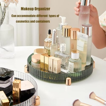 ANFENGLOU 360 Rotating Perfume Organizer High-Capacity Vanity Tray