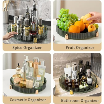 ANFENGLOU 360 Rotating Perfume Organizer High-Capacity Vanity Tray