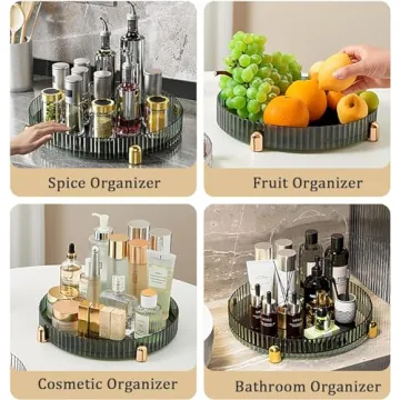 ANFENGLOU 360 Rotating Perfume Organizer High-Capacity Vanity Tray