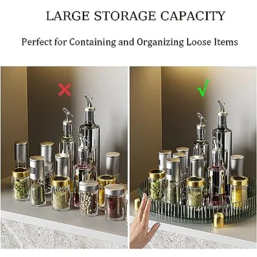ANFENGLOU 360 Rotating Perfume Organizer High-Capacity Vanity Tray