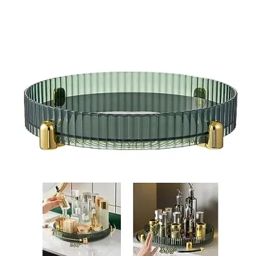 ANFENGLOU 360 Rotating Perfume Organizer High-Capacity Vanity Tray