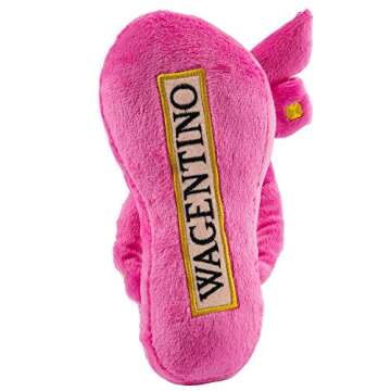 Haute Diggity Dog Wagentino Shoe, Plush Designer Dog Toys with Interactive Squeaker, Stimulating Pet...