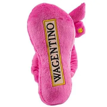 Haute Diggity Dog Wagentino Shoe, Plush Designer Dog Toys with Interactive Squeaker, Stimulating Pet...