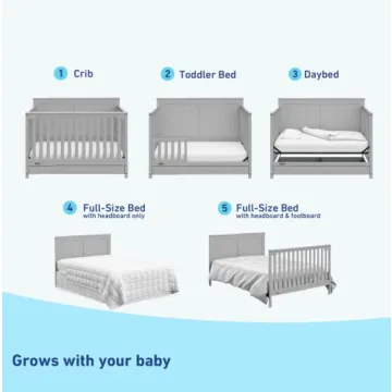 Graco Hadley 5-in-1 Convertible Crib - Stylish & Safe