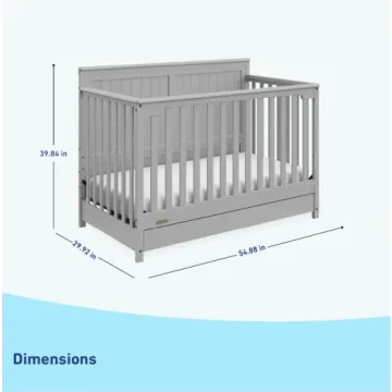 Graco Hadley 5-in-1 Convertible Crib - Stylish & Safe