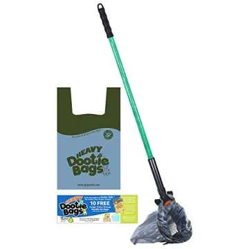 HEAVY Dootie Bags with EZ Tie Handles. Clean and Convenient for Pet Dog Poop, Cat Litter. Multi-Use. Great for Swivel Bin and Gogo Stik Scoopers. Made with Cornstarch. Strong, Leakproof and Very Large