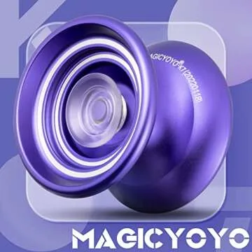 MAGICYOYO K7 Responsive Yoyo Purple Yo Yo for Beginners with Yoyo Storage Bag + Yoyo Glove+12 Yoyo Strings