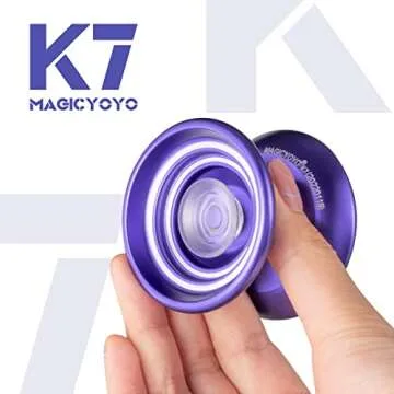 MAGICYOYO K7 Responsive Yoyo Purple Yo Yo for Beginners with Yoyo Storage Bag + Yoyo Glove+12 Yoyo Strings