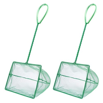 Mogoko 2 Pack Aquarium Net Fish Net 6 Inch Tank Net with Long Handle