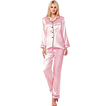 Luxurious Women's Silk Satin Pajamas Set for Relaxation