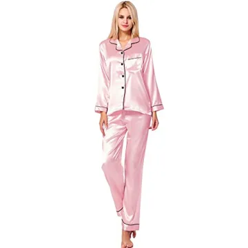 Luxurious Women's Silk Satin Pajamas Set for Relaxation
