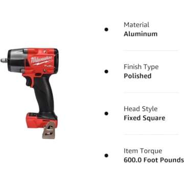 MILWAUKEE'S Mid-Torque Impact Wrench,3/8",Cordless