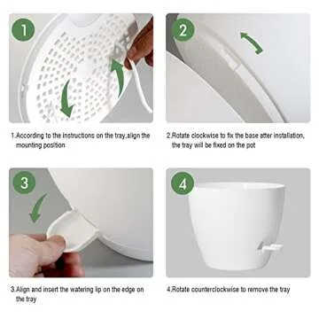 Self-Watering Plant Pots - Large 10 Inch Planters