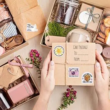 500 Pieces Thank Business Stickers - Cute Designs for Any Occasion