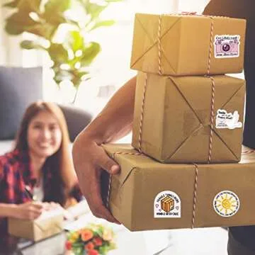 500 Pieces Thank Business Stickers - Cute Designs for Any Occasion