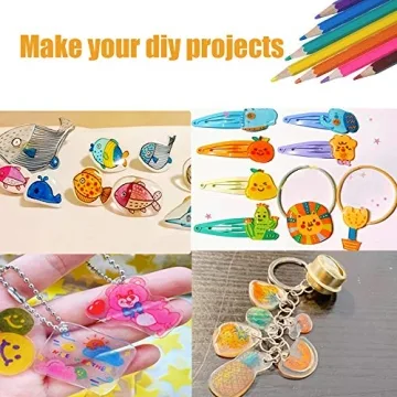 BAISDY Shrink Paper Set for Creative Crafts DIY Jewelry