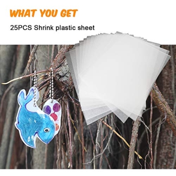 BAISDY Shrink Paper Set for Creative Crafts DIY Jewelry