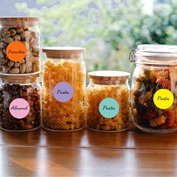 STARLIBOO Dot Stickers - 1440 PCS Color Code Labels, 1inch Garage Sale & Yard Sale Price Tags, Writable Not Blurry (8 Colors)