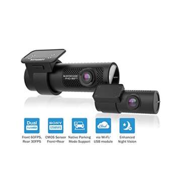 BlackVue DR750X-2CH Plus 32GB | Dual Full HD Cloud Dashcam | Back-Illuminated STARVIS Image Sensor | Built-in Wi-Fi, GPS, Parking Mode Voltage Monitor | LTE via Optional LTE Module