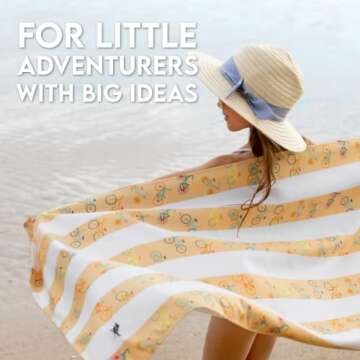 Dock & Bay Beach Towel - Quick Dry, Sand Free - Compact, Lightweight - 100% Recycled - Includes Bag ...