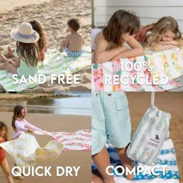 Dock & Bay Beach Towel - Quick Dry, Sand Free, Eco-Friendly