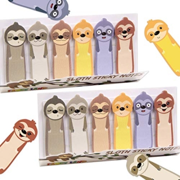 Cute Sloth Sticky Notes Page Flags for Office and School