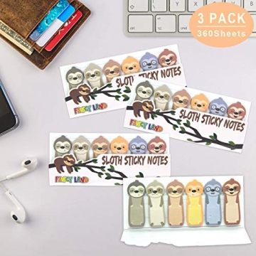 Cute Sloth Sticky Notes Page Flags for Office and School