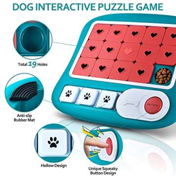 Dog Puzzle Toys, Treat Dispensing Dog Enrichment Toys for IQ Training and Brain Stimulation, Interac...