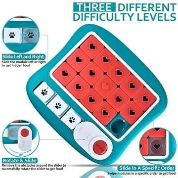 Dog Puzzle Toys, Treat Dispensing Dog Enrichment Toys for IQ Training and Brain Stimulation, Interactive Mentally Stimulating Toys as Gifts for Puppies, Cats, Dogs