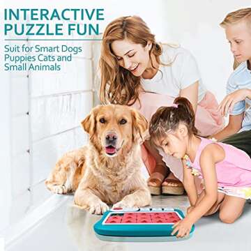 Dog Puzzle Toys, Treat Dispensing Dog Enrichment Toys for IQ Training and Brain Stimulation, Interactive Mentally Stimulating Toys as Gifts for Puppies, Cats, Dogs