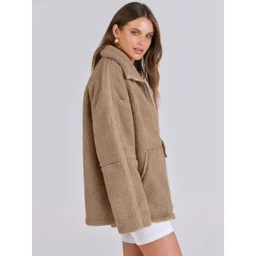 Cozy Oversized ANRABESS Fleece Jacket for Women