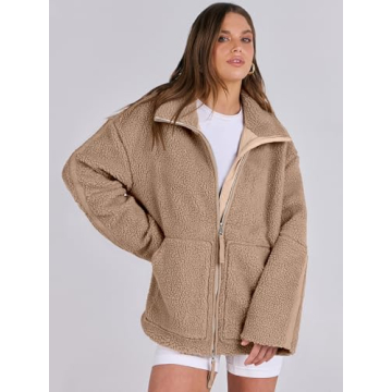 Cozy Oversized ANRABESS Fleece Jacket for Women