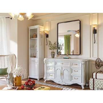 Brightify Black Bathroom Mirror for Wall, 24x36 Inch Rectangular Black Metal Framed Mirror, Modern Wall Mounted Vanity Mirror for Bathroom, Vertical or Horizontal