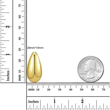 Luxval Earrings for Women Bottega Earring Dupes Lightweight Chunky Gold Hoop Earrings for Women, Hypoallergenic 925 Sterling Silver/14K Gold Plated Open Hoops Earrings Fashion Jewelry for Women