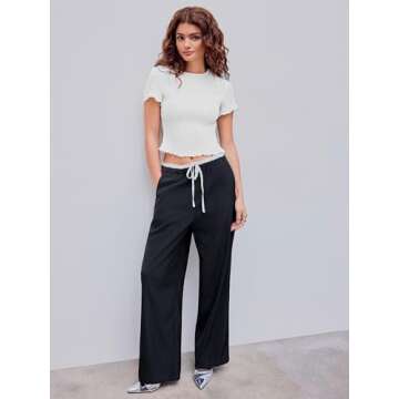 CIDER Round Neck Solid Short Sleeve Tee for Women