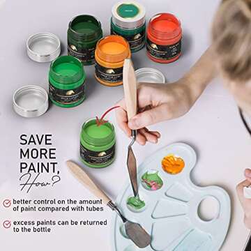 MyArtscape Champagne Acrylic Paint - 100ml Bottle (3.38 fl oz) - Resealable Jar - Artist Quality - L...