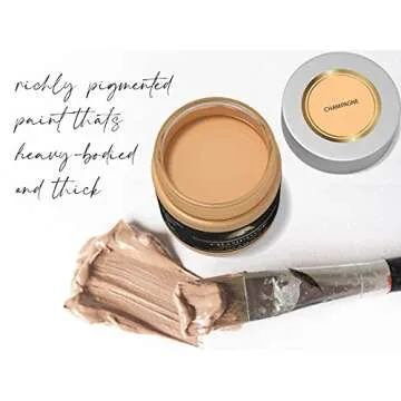 MyArtscape Champagne Acrylic Paint - 100ml Bottle (3.38 fl oz) - Resealable Jar - Artist Quality - Lightfast - Heavy Body - Great Tinting Strength - Professional Painting Supplies