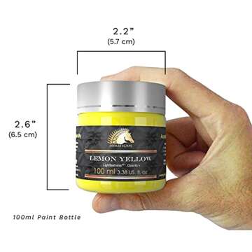 MyArtscape Champagne Acrylic Paint - 100ml Bottle (3.38 fl oz) - Resealable Jar - Artist Quality - Lightfast - Heavy Body - Great Tinting Strength - Professional Painting Supplies