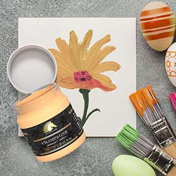 MyArtscape Champagne Acrylic Paint - 100ml Bottle (3.38 fl oz) - Resealable Jar - Artist Quality - Lightfast - Heavy Body - Great Tinting Strength - Professional Painting Supplies