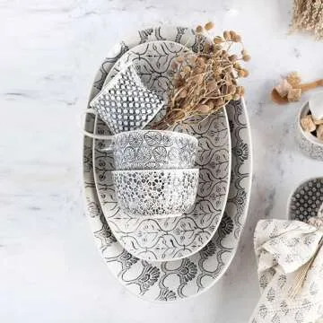 Creative Co-Op Set of 4, Stoneware Styles Mugs & Cups, 4 Count (Pack of 1), Multi