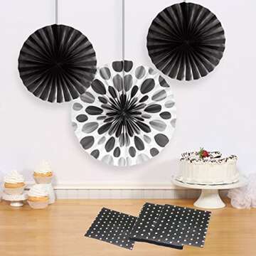 Black and White Polka Dot Party Napkins, 20 Count, 6.5" X 6.5" Premium Luncheon Napkins. Ideal For Parties, Birthdays, Weddings, Reunions And Much More. By Premium Disposables.