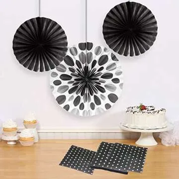 Black and White Polka Dot Party Napkins, 20 Count, 6.5" X 6.5" Premium Luncheon Napkins. Ideal For Parties, Birthdays, Weddings, Reunions And Much More. By Premium Disposables.